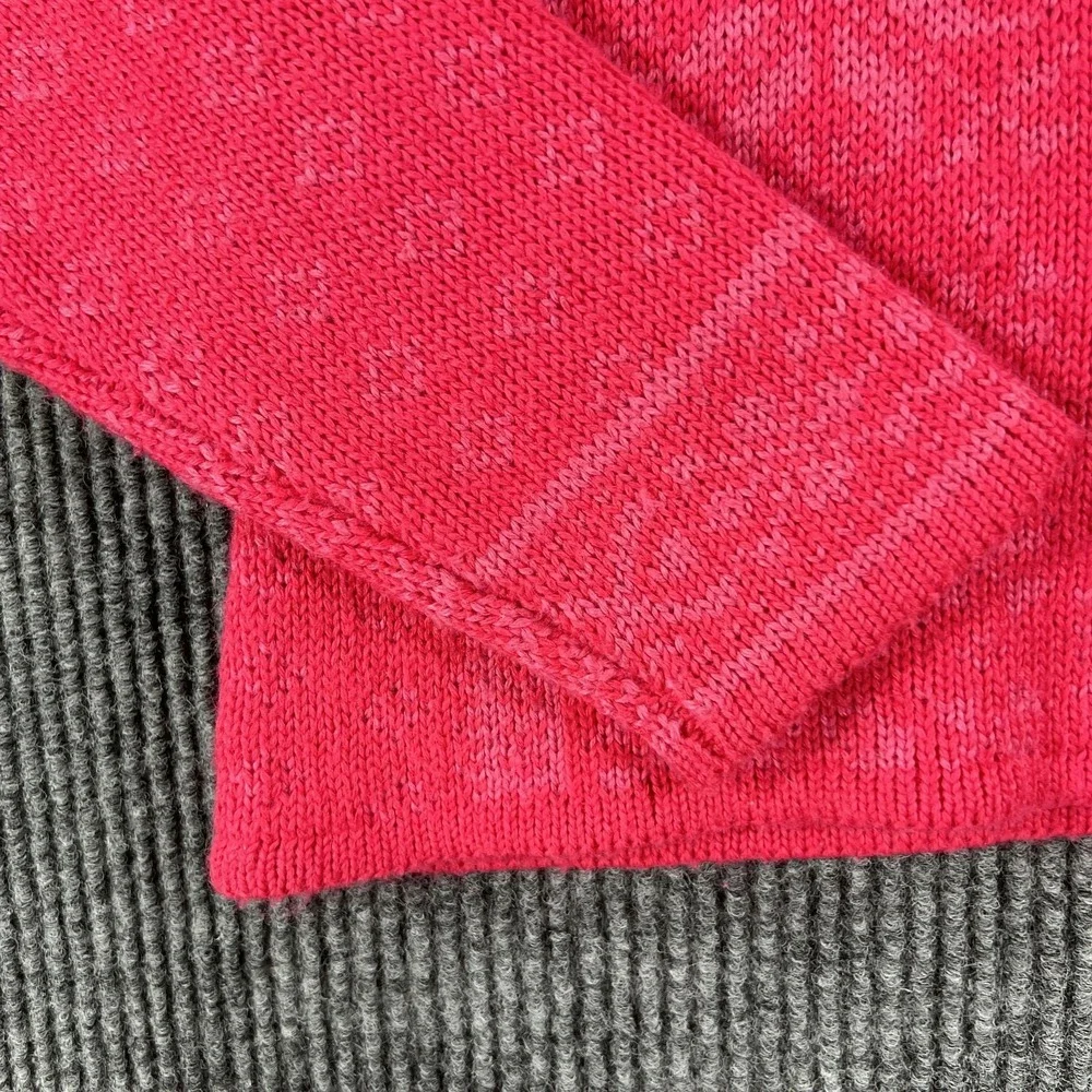 Obermeyer Sweater Womens Medium Pink Mimi 1/4 Zip Fair Isle‎ Ski Wool Blend - Picture 6 of 13
